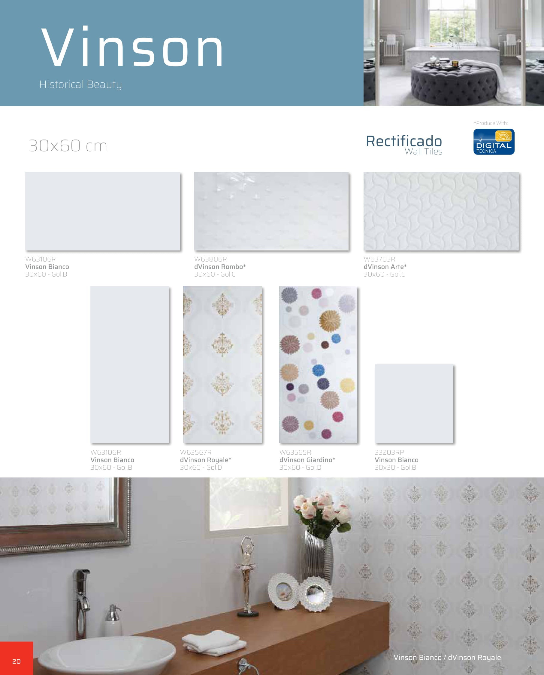 Roman Rectificado Wall Tiles