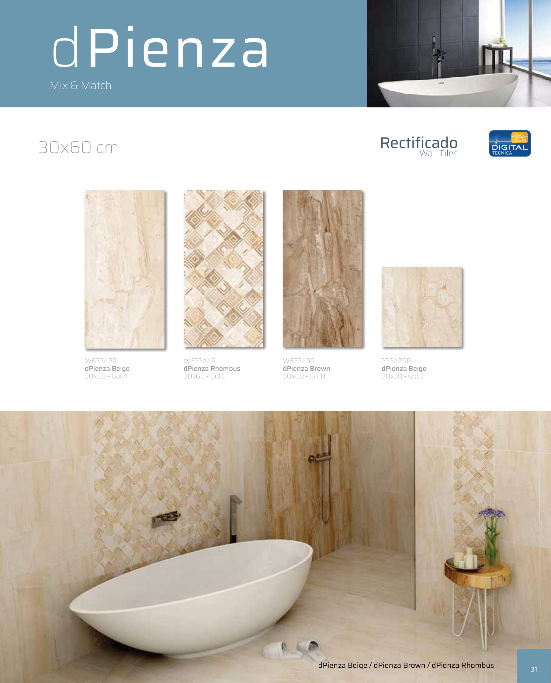 Roman Rectificado Wall Tiles