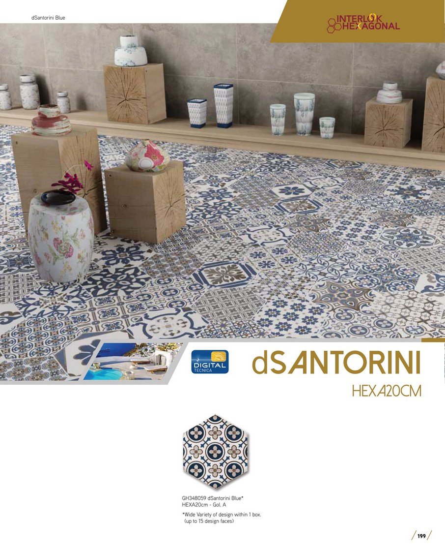 Keramik Roman Hexagonal