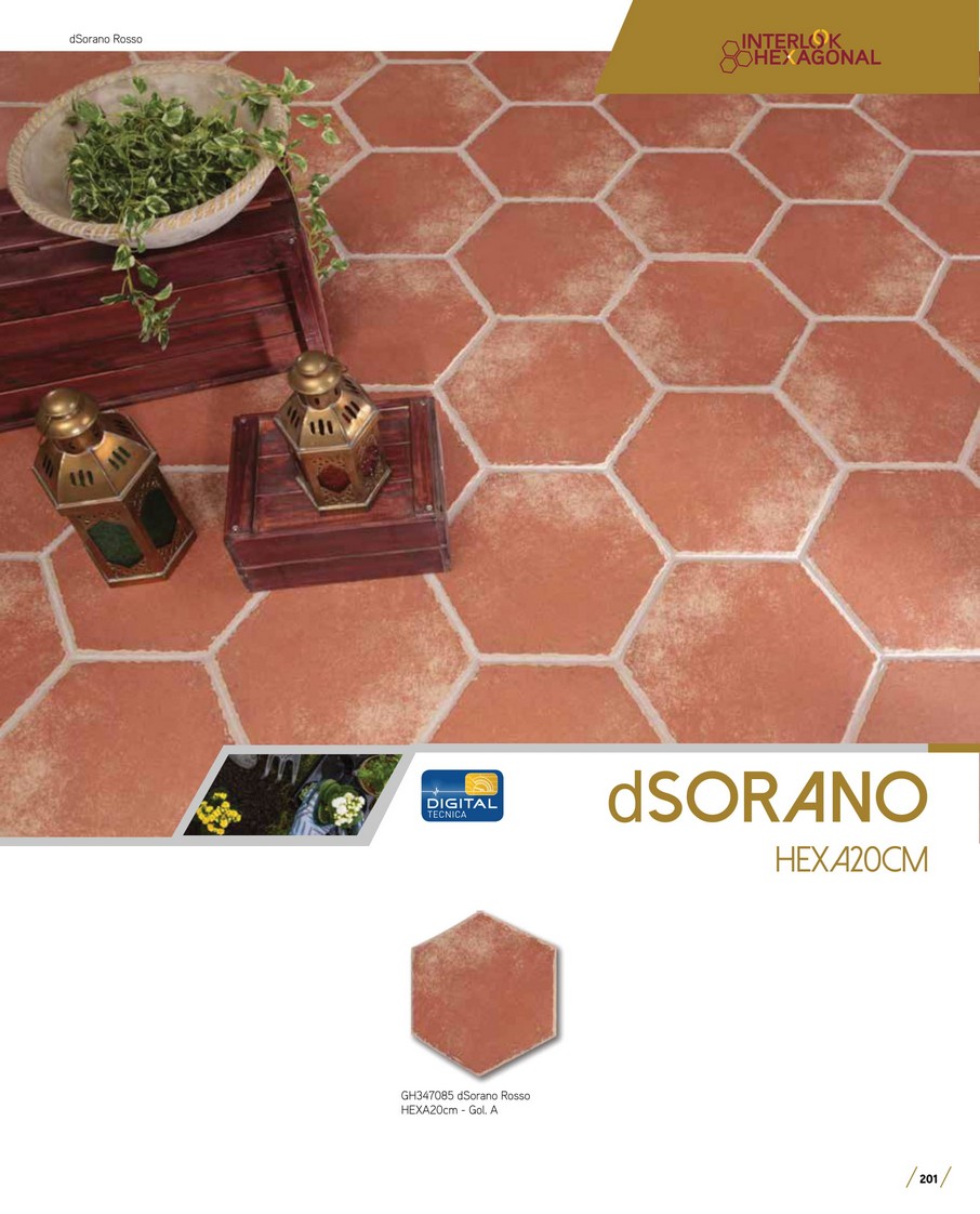 Keramik Roman Hexagonal