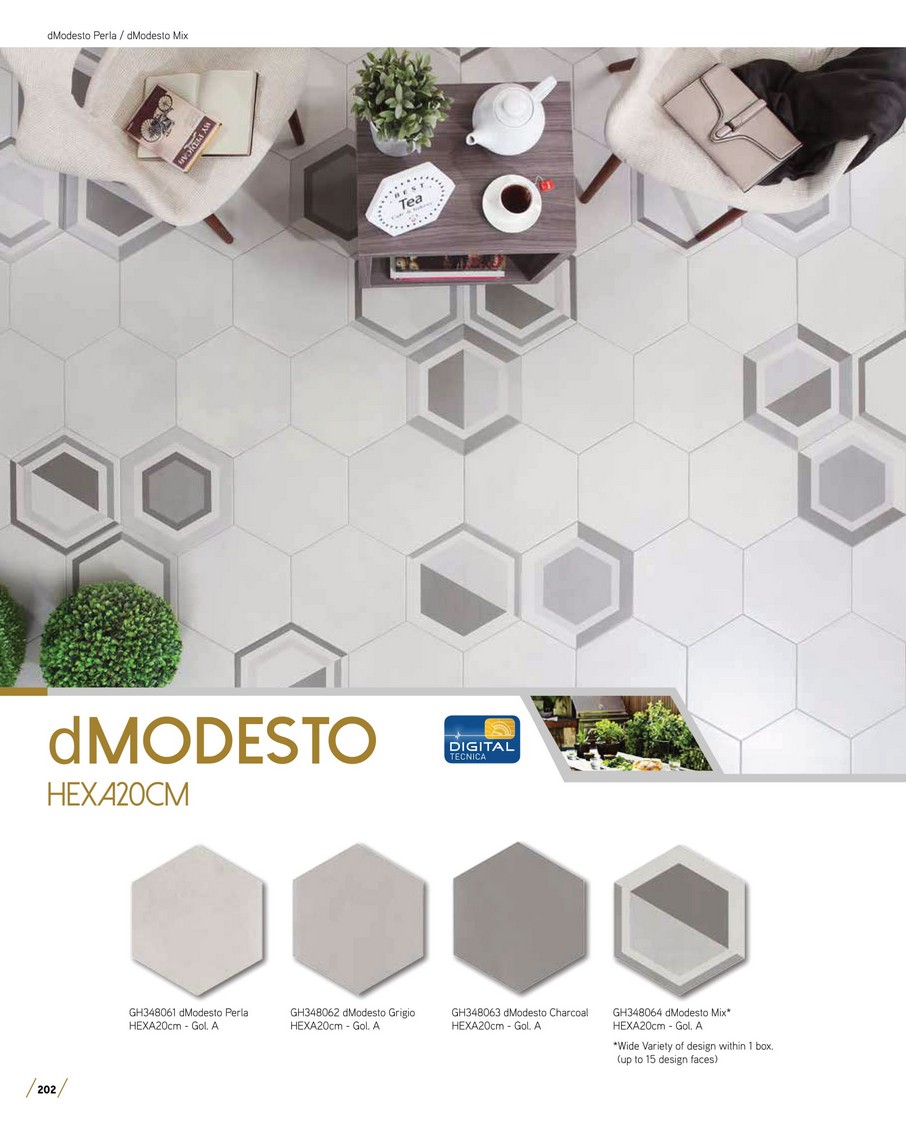 Keramik Roman Hexagonal